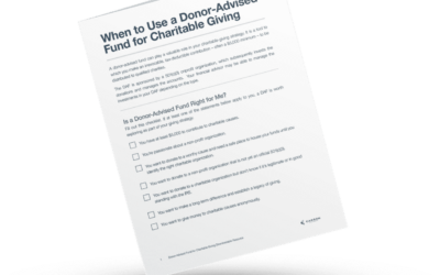 When to Use a Donor-Advised Fund for Charitable Giving